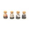Image 1 : 4 MINI CORK LID JARS OF GEMSTONES: RED AGATE,
