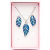 Image 1 : NEW SILVER PLATED EARRING NECKLACE SET WITH INLAY