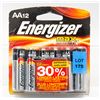 PACK OF 12 ENERGIZER AA BATTERYS