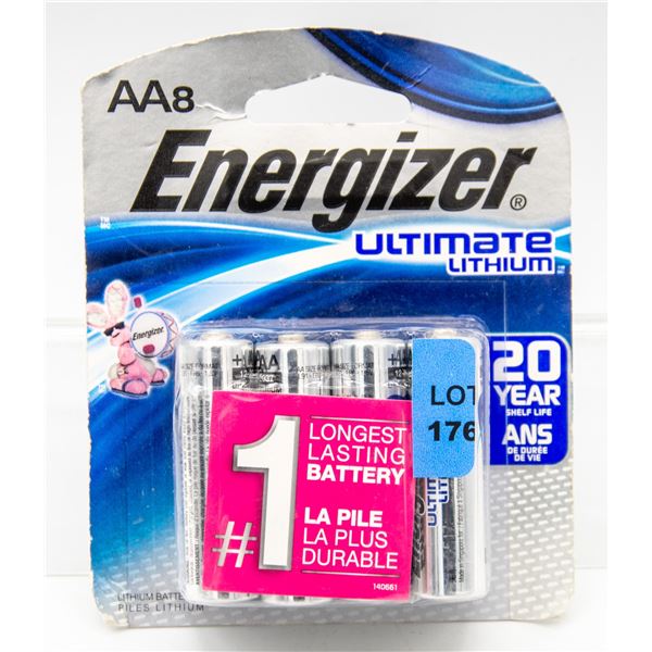 PACK OF 8 ENERGIZER ULTIMATE LITHIUM AA BATTERYS