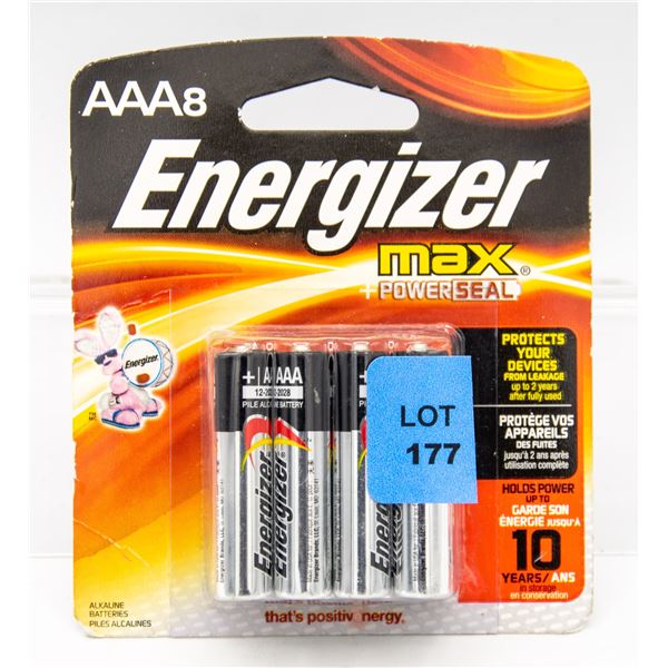 PACK OF 8 ENERGIZER MAX POWER SEAL AAA BATTERYS