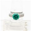 Image 1 : NEW PLATINUM 950 PLATED SILVER UNKNOWN STONE RING