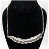 Image 1 : ESTATE 22" SILVER TONE FEATHER CHAIN COSTUME