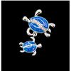 Image 1 : NEW SILVER PLATED SEA TURTLE INLAY PENDANT