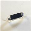 Image 1 : BZ1383-186 SILVER BLACK ONYX RING