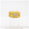 Image 1 : NEW GOLD PLATED MULTI-STONE RING SET SIZE 5