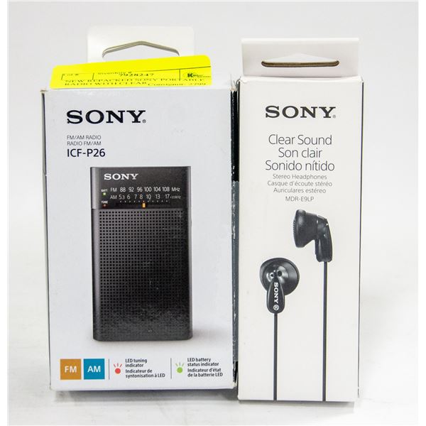 NEW REPACKED SONY PORTABLE RADIO WITH CLEAR