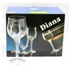 Image 1 : DIANA BY BOHEMIA 6 PC CRYSTAL WINE GLASS SET