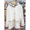 Image 1 : WHITE FAUX FUR WINTER JACKET WITH HOOD -