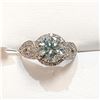 Image 1 : S259-44 14K MOISSANITE + 56 SIDE DIAMONDS RING