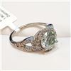 Image 2 : S259-44 14K MOISSANITE + 56 SIDE DIAMONDS RING