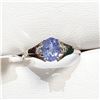 Image 1 : S259-11 14K NATURAL TANZANITE/DIAMONDS RING