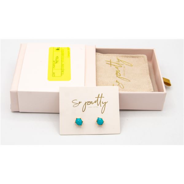 TURQUOISE STUD EARRINGS