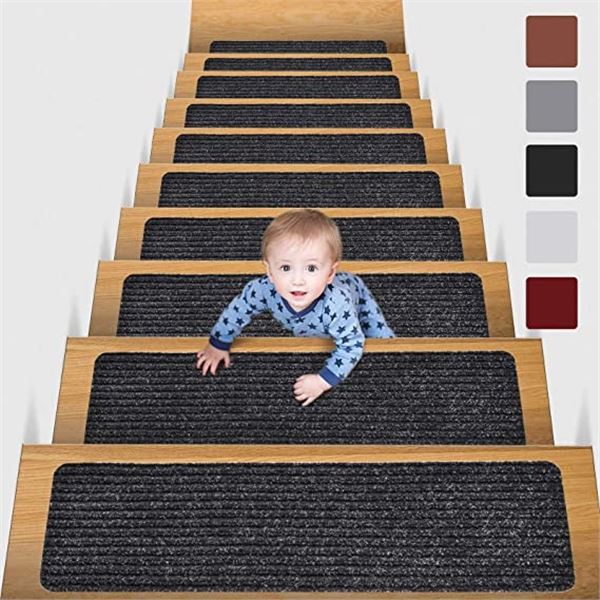 NEW MBIGM 15 PACK OF 8 X 30" CARPET STAIR TREADS