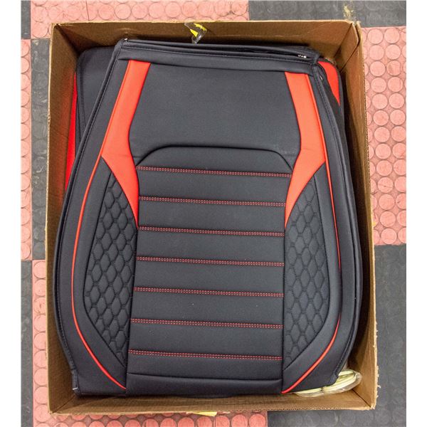 NEW RED AND BLACK CAR SEAT COVER SET