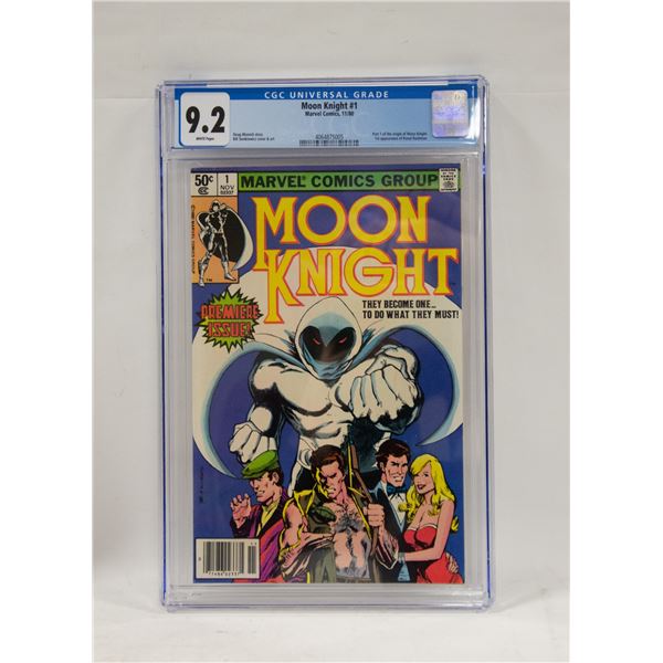 MARVEL MOON KNIGHT #1 CGC COMIC, NEWSSTAND