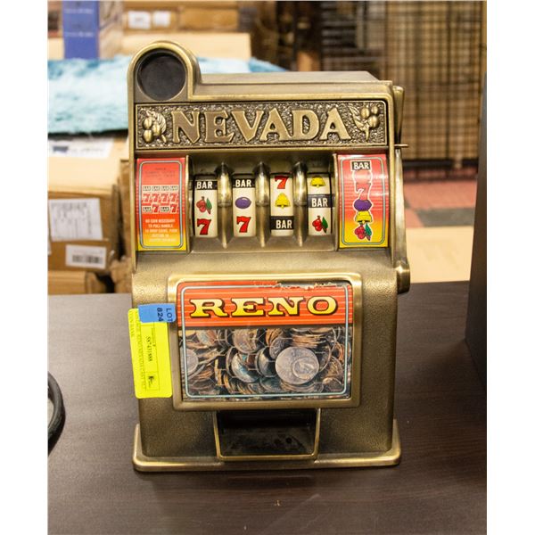 VINTAGE  RENO NEVADA CAST VLT COIN BANK