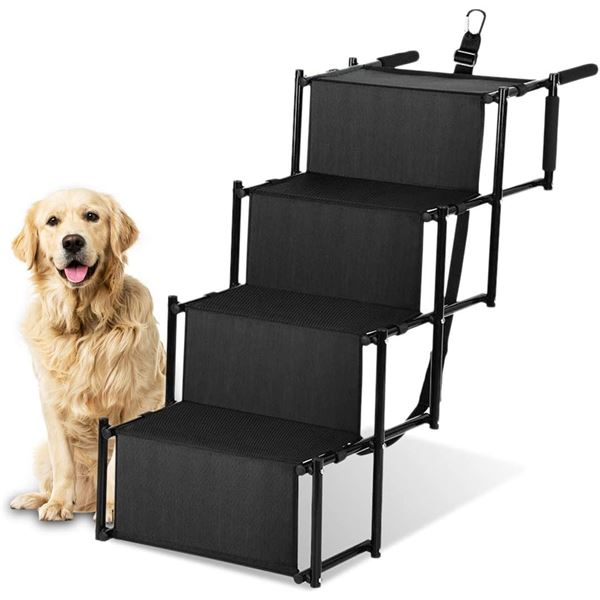 NEW UNBOXED ZONETECH PET STAIRS, FOLDABLE