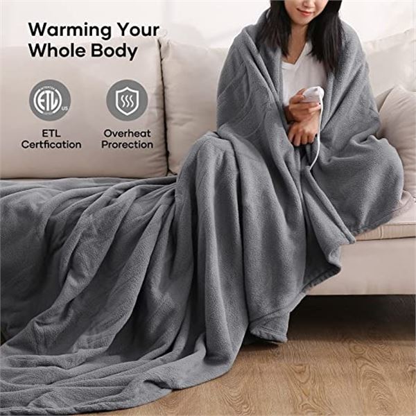 GREY HEATED QUEEN SIZE BLANKET