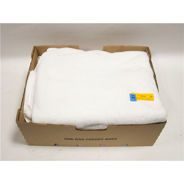 UNUSED SET OF 2 GLUCKSTEIN HOME BATH TOWELS, WHITE