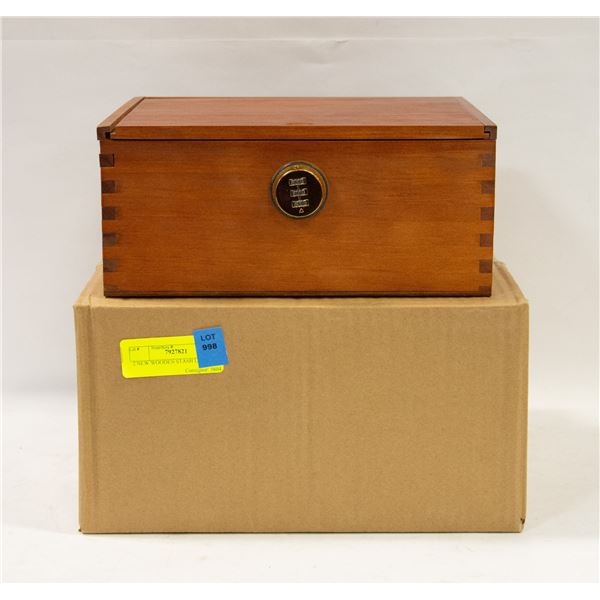 2 NEW WOODEN STASH LOCK BOXES