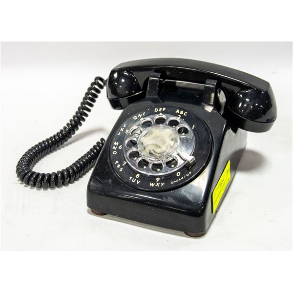 BLACK ROTARY PHONE