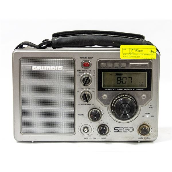 GRUNDIG S350 AM FM SHORTWAVE HIGH SENSITIVITY