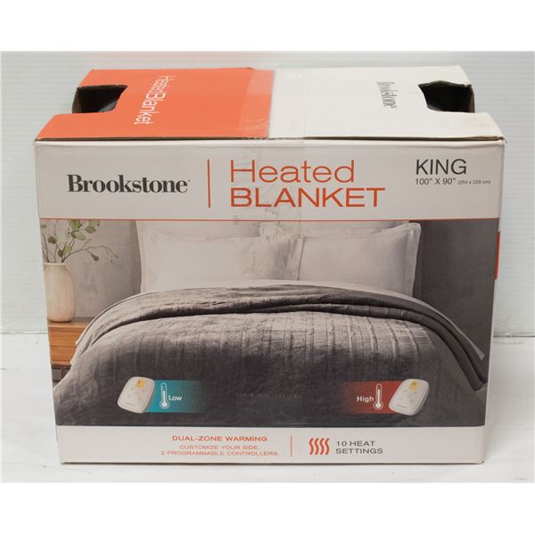 BROOKSTONE SIZE: KING 90 X 100 HEATED BLANKET