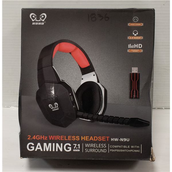 NEW WIRELESS GAMING HEADSET VIRTUAL 7.1