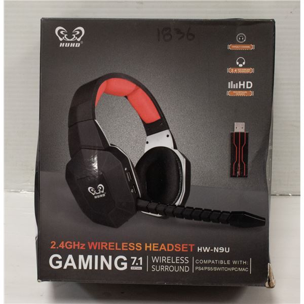 NEW WIRELESS GAMING HEADSET VIRTUAL 7.1