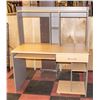 Image 1 : WOOD AND MELAMINE COMPUTER DESK WITH