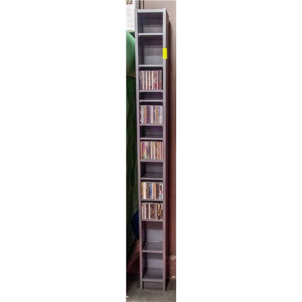 12-SHELF STORAGE TOWER WITH ADJUSTABLE SLOTS