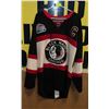 Image 1 : NHL "TOEWS" BLACK HAWKS SIZE 50 JERSEY-ESTATE