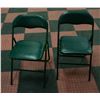 Image 1 : PAIR OF FOLDING GREEN METAL CHAIRS