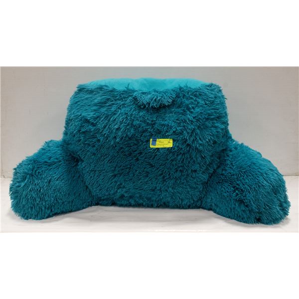 KLEAR VU SHAGGY BED REST SUPPORT PILLOW FOR