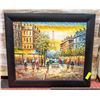 Image 1 : ORIGINAL OIL ON CANVAS PAINTING OF PARIS 25" X 29"