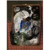 FLAT OF ASSORTED SAFETY ITEMS, MASKS, EAR-