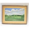 Image 1 : ORIGINAL OIL LANDSCAPE FRAMED 32" X 23.75"