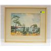 Image 1 : VINTAGE WATERCOLOUR LANDSCAPE IN ORIGINAL