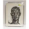 Image 1 : ORIGINAL FIGURATIVE CHARCOAL DRAWING FRAMED