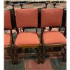 Image 3 : LOT OF 6 ANTIQUE OAK DINING CHAIRS WITH