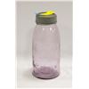 Image 1 : ANTIQUE LILAC GLASS UNCOMMON FIND CROWN MASON JAR