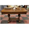 Image 1 : ANTIQUE OAK DINING ROOM TABLE 55" X 38" COMES