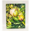 Image 1 : ORIGINAL SIGNED OIL PAINTING OF PEONY FLOWERS