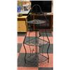 Image 1 : 48 INCH BLACK 3 TIER CORNER PLANT STAND