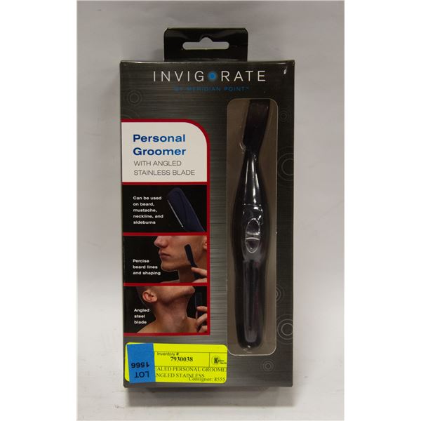 NEW SEALED PERSONAL GROOMER WITH ANGLED STAINLESS