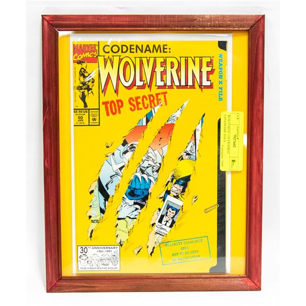 WOLVERINE #50 FRAMED. LANDMARK ISSUE