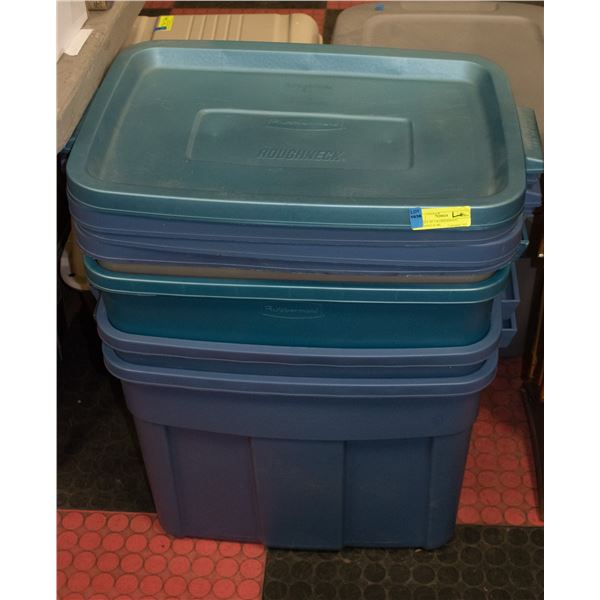 BUNDLE OF 4 RUBBERMAID ROUGHNECK 68L