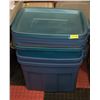 BUNDLE OF 4 RUBBERMAID ROUGHNECK 68L