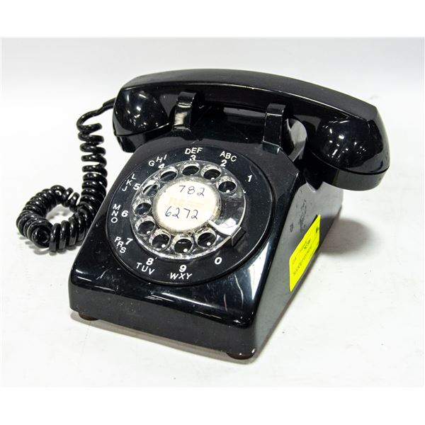 BLACK ROTARY PHONE